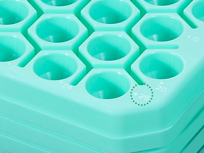 表面帶數(shù)字標記，易于辨認及方便實驗記錄