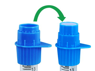 分體式設(shè)計，上杯可倒置收 集殘留細胞，有效降低樣本 損失