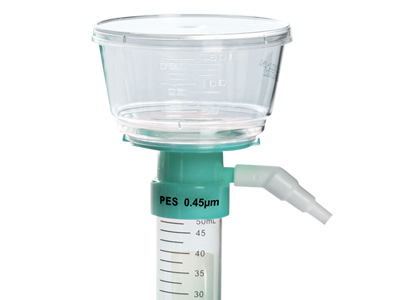 50mm直徑膜，外置抽真空接口，可直接過濾至50mL離心管中，減少不必要的移液步驟